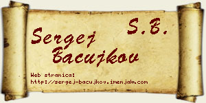 Sergej Bačujkov vizit kartica